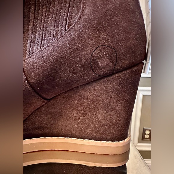 NWT!🤩Splendid!❄️WANDA!⛄️Wedge Heel Ankle Bootie/dark chocolate brown/Size-9 - Picture 4 of 14